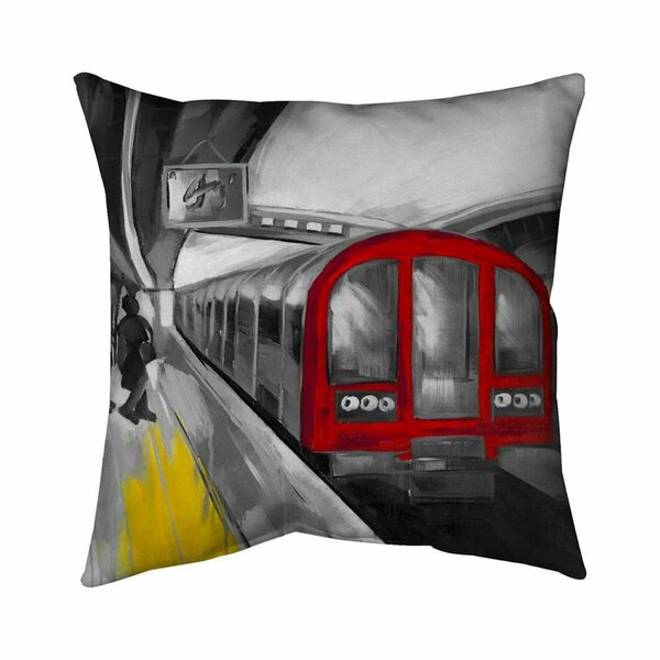 Begin Home Decor 26 x 26 in. Waiting Subway-Double Sided Print Indoor Pillow 5541-2626-TR27-1